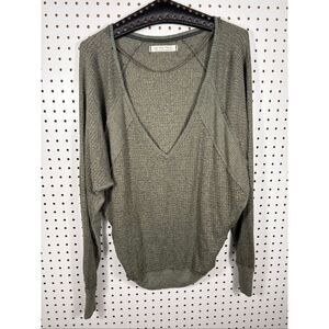 FREE PEOPLE Santa Clara Thermal Top Women's Size S oversized